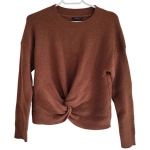 Denver Hayes Knot Ribbed Long Sleeve Sweater Size L